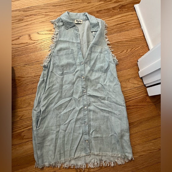 Show Me Your MuMu Vicki Shirt Dress Denim - Picture 5 of 10